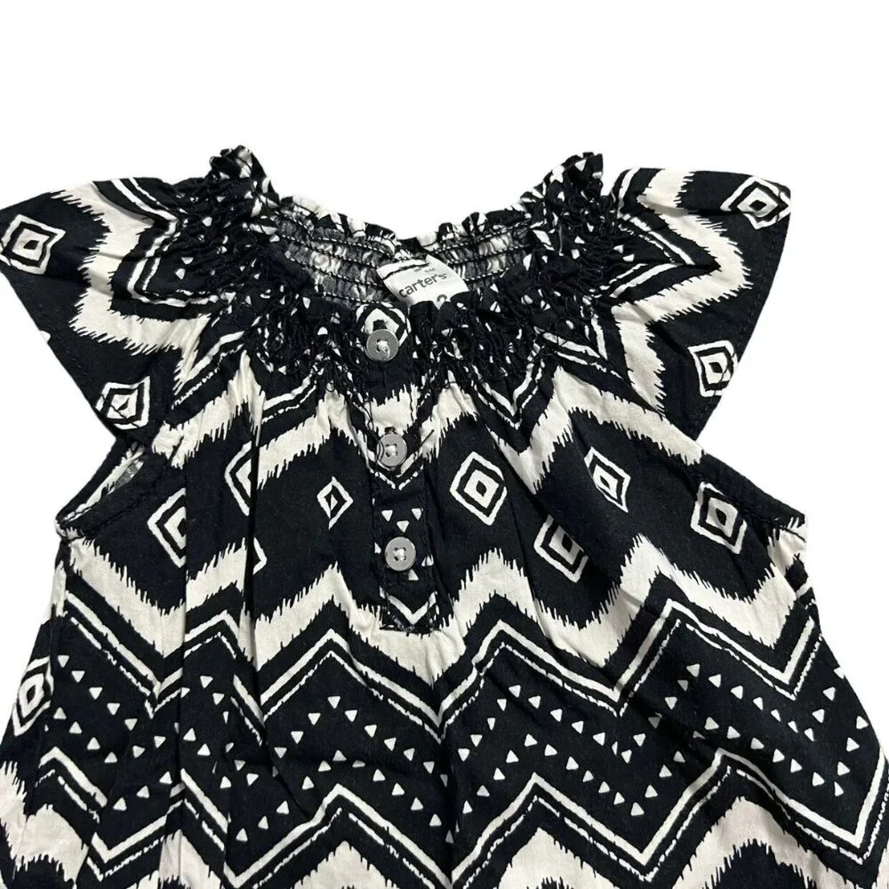 Carter's 12m Black & White Tunic Top